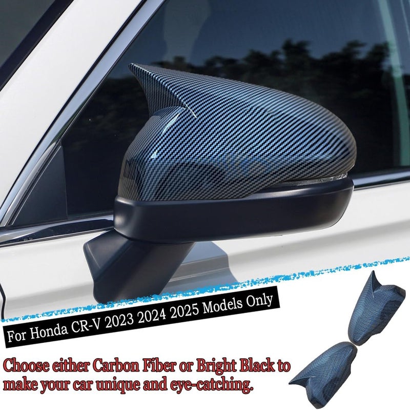 MUXEE Side Rear View Mirror Cover for Honda CRV 2023 2024 2025 2026 Carbon Fiber Turn Signal Housing Cover Accessories(with Turn Signal housing Slot.) - Image 4